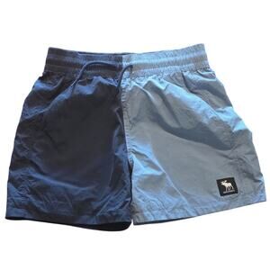 Abercrombie Kids 9/10 Two Tone Navy Sky Blue Swim Trunks